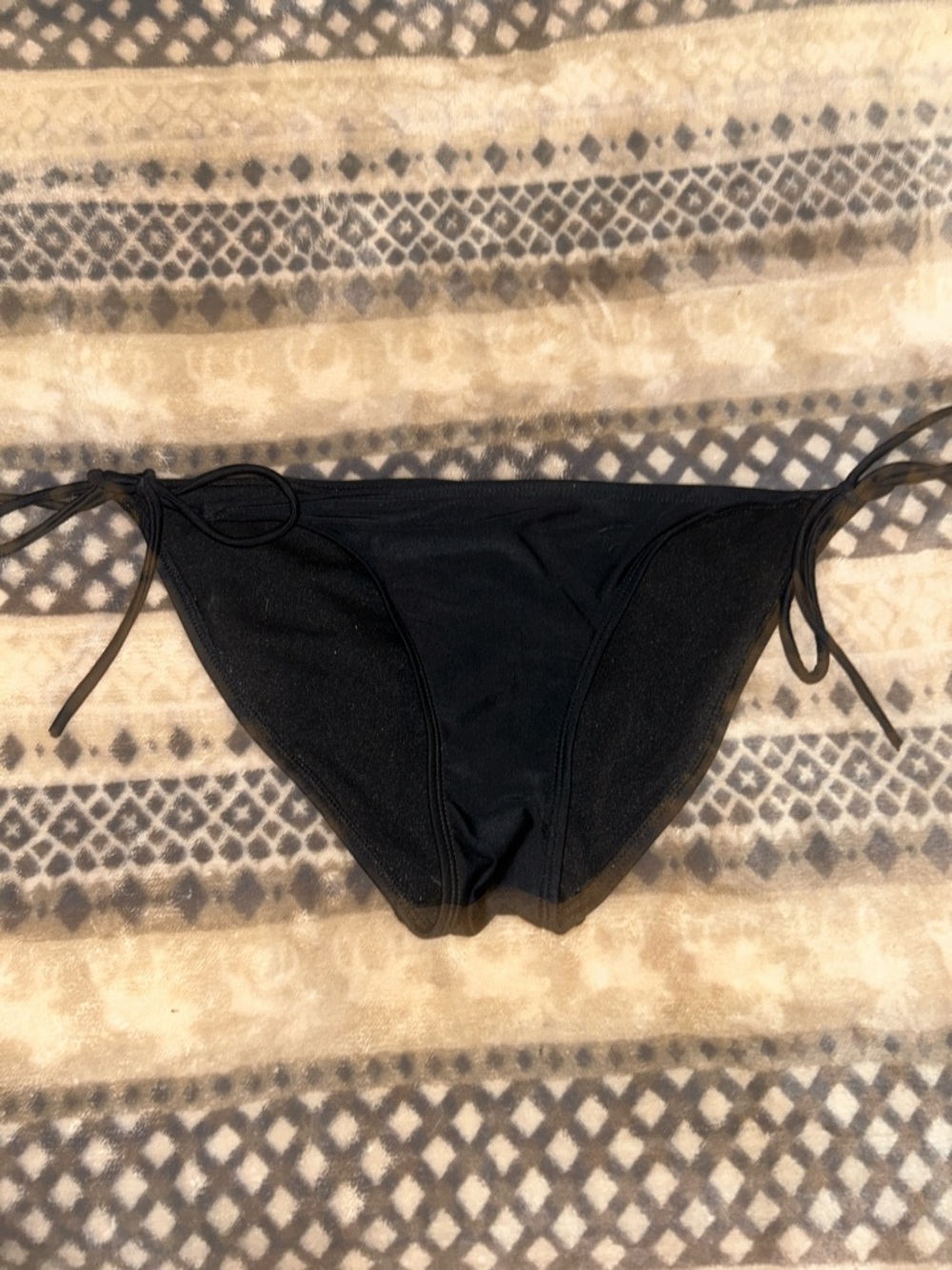 No Boundaries Black Tie-Side Bikini Bottoms size medium M